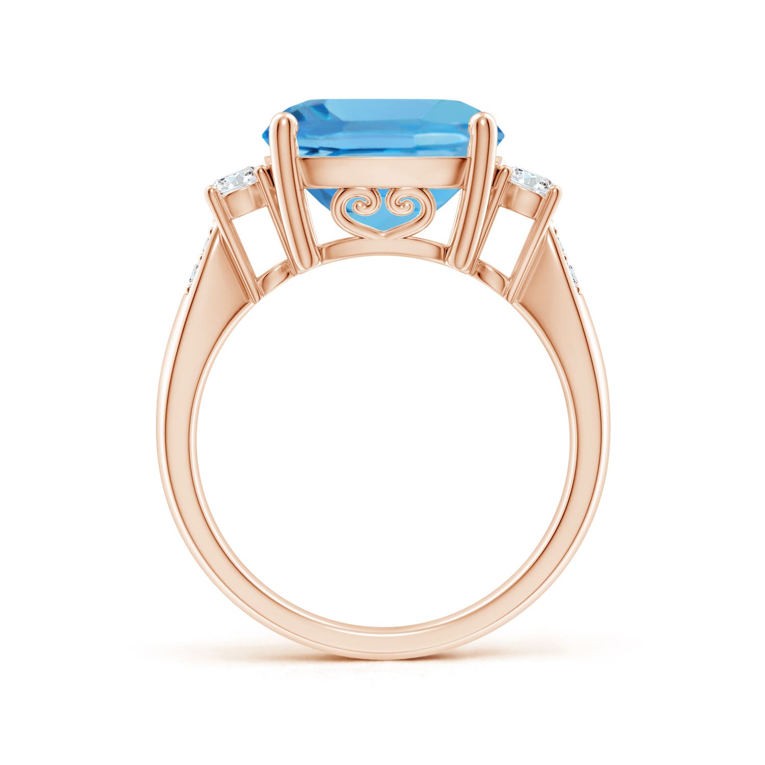 AA - Swiss Blue Topaz / 6.25 CT / 14 KT Rose Gold