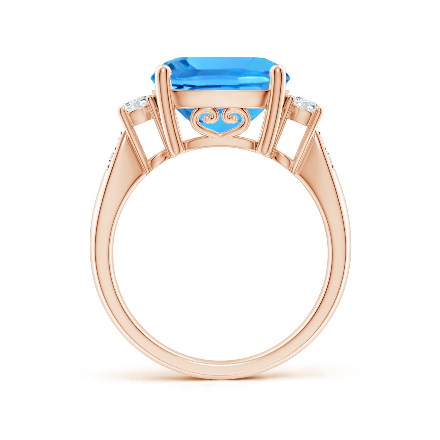 AAAA - Swiss Blue Topaz / 6.25 CT / 14 KT Rose Gold