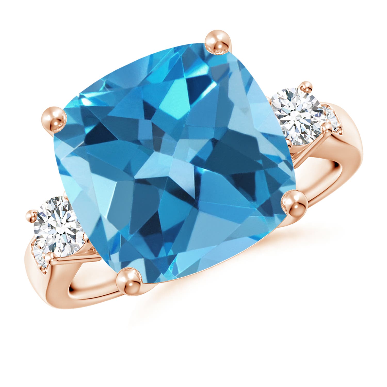 AA - Swiss Blue Topaz / 8.3 CT / 14 KT Rose Gold