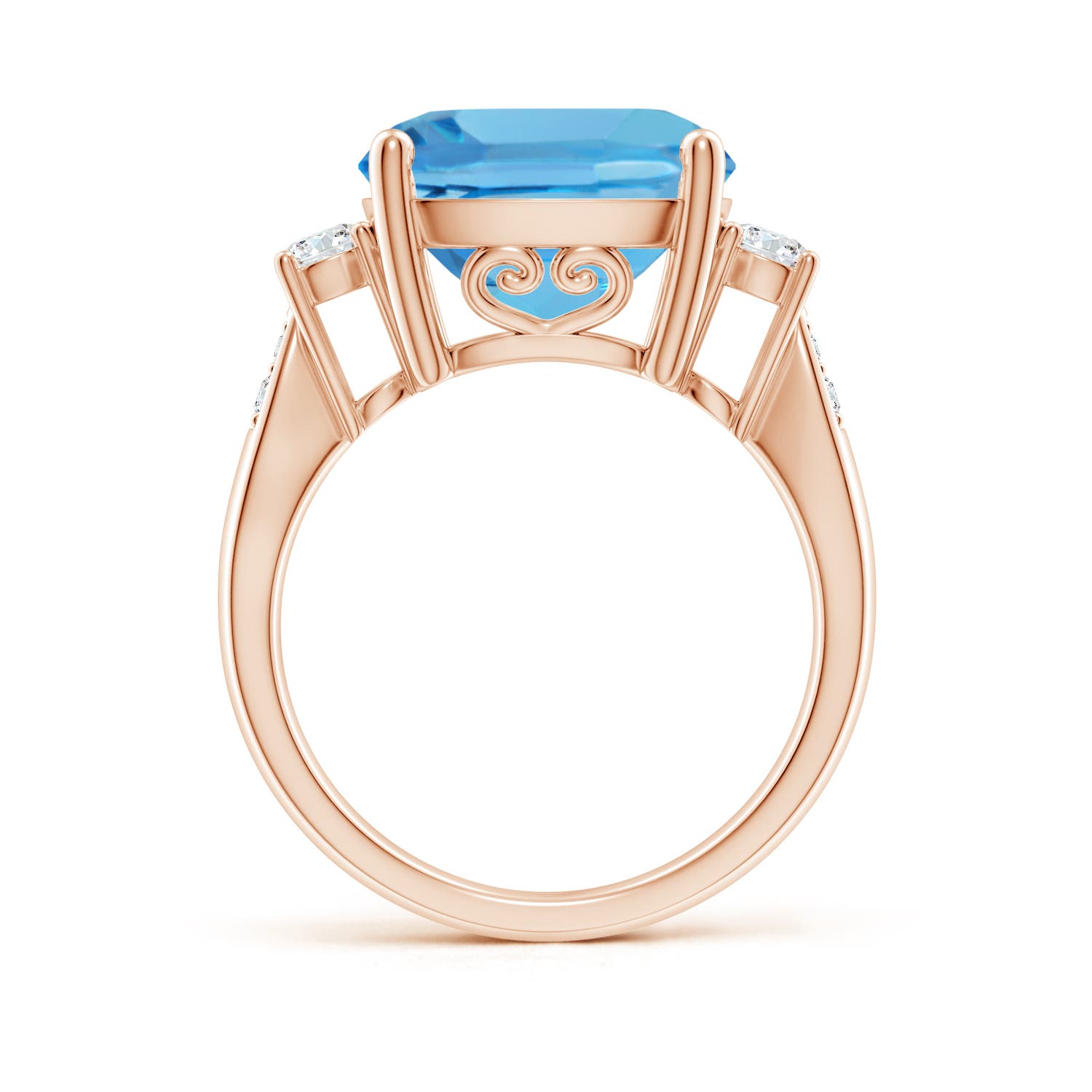 AA - Swiss Blue Topaz / 8.3 CT / 14 KT Rose Gold