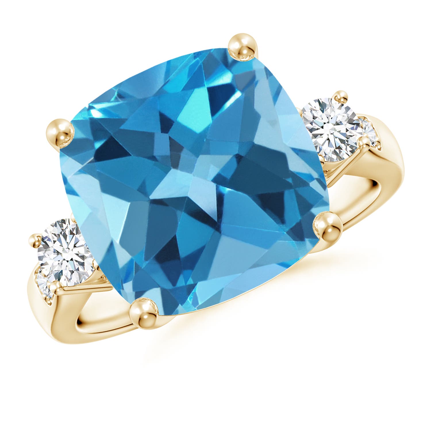 AA - Swiss Blue Topaz / 8.3 CT / 14 KT Yellow Gold