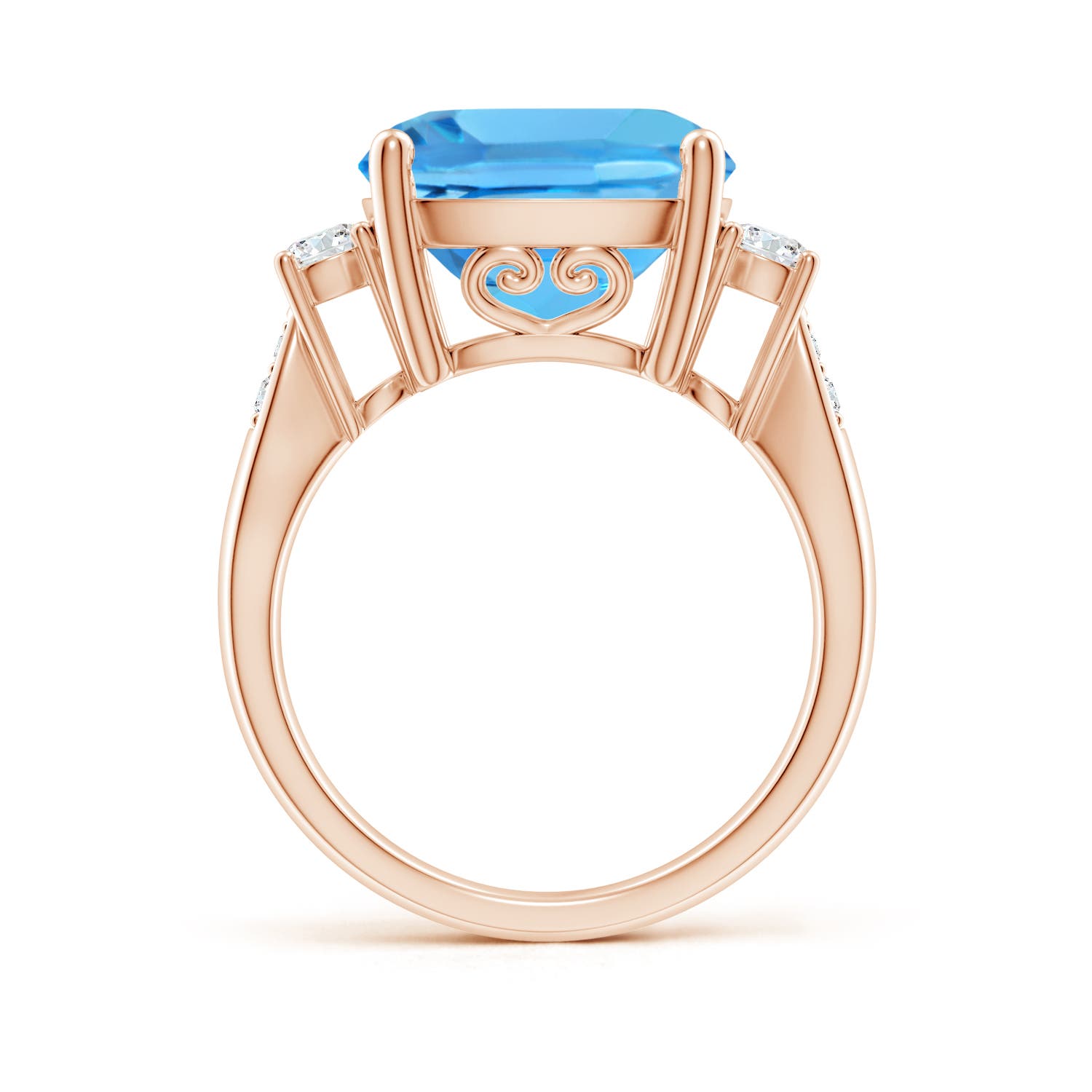 AAA - Swiss Blue Topaz / 8.3 CT / 14 KT Rose Gold