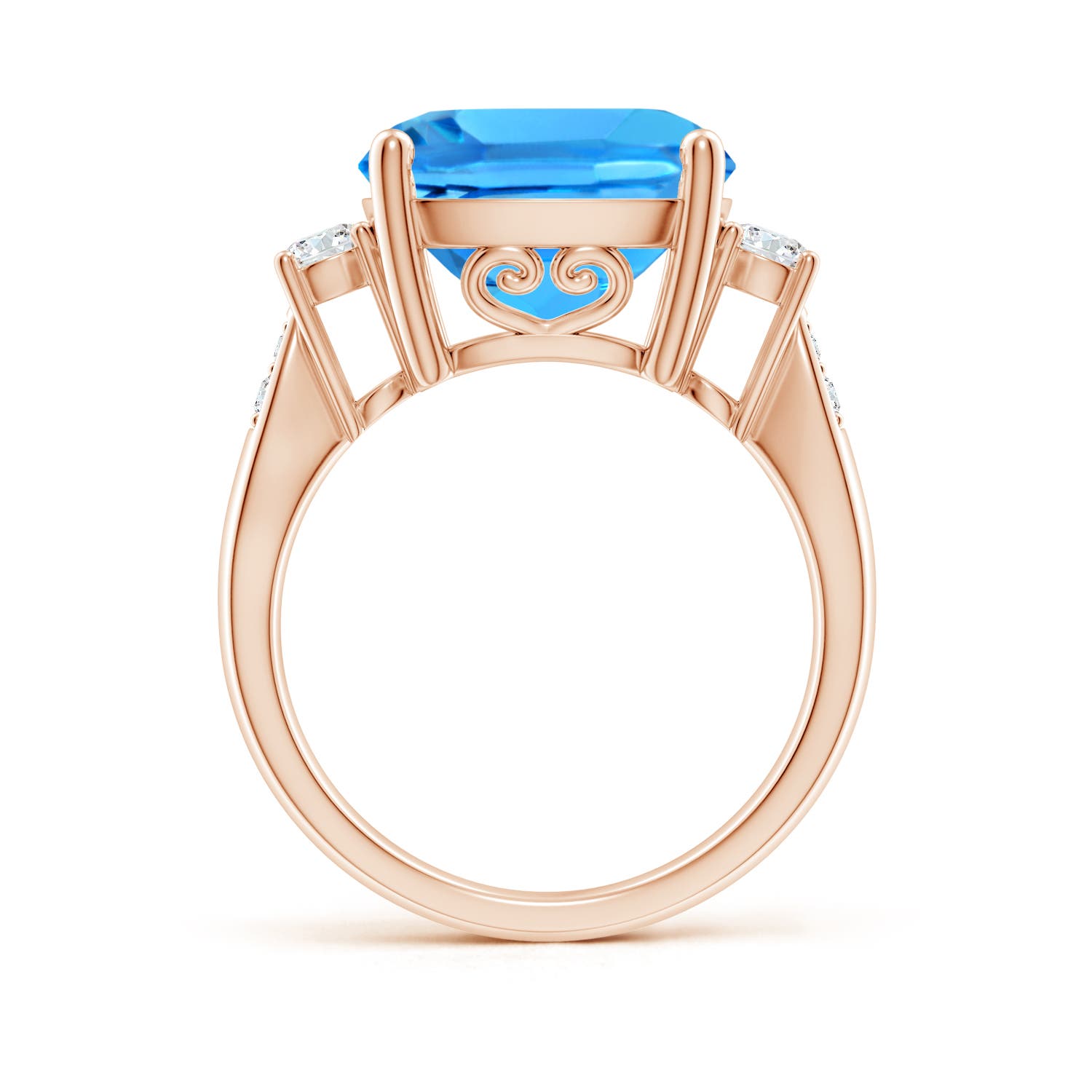 AAAA - Swiss Blue Topaz / 8.3 CT / 14 KT Rose Gold