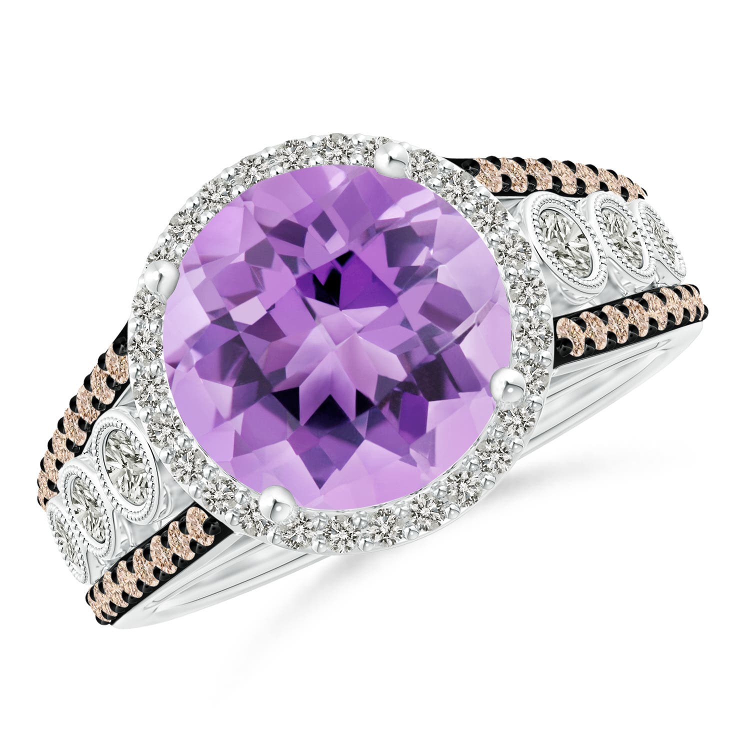 A - Amethyst / 4.42 CT / 14 KT White Gold
