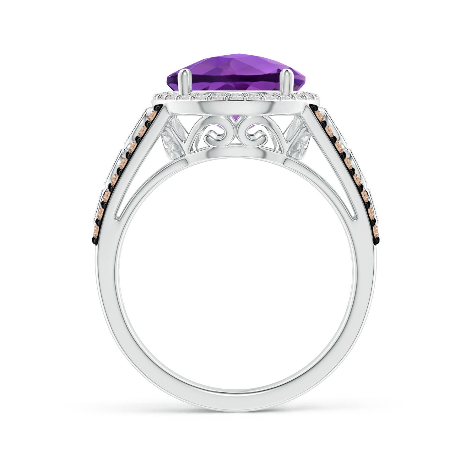 AA - Amethyst / 4.42 CT / 14 KT White Gold