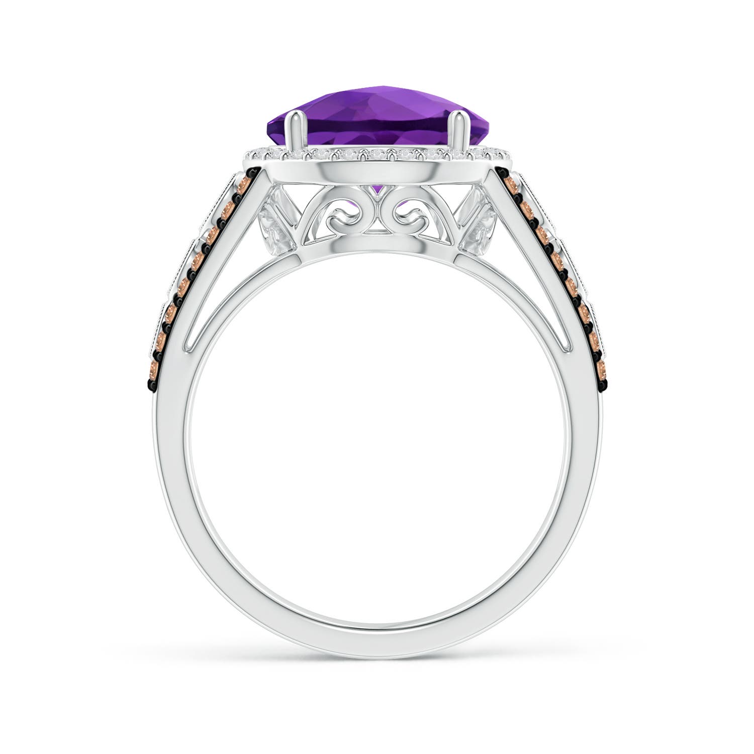 AAA - Amethyst / 4.42 CT / 14 KT White Gold