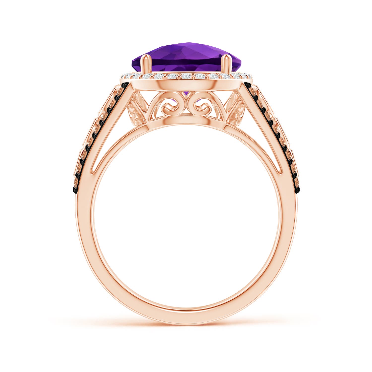 AAAA - Amethyst / 4.42 CT / 14 KT Rose Gold