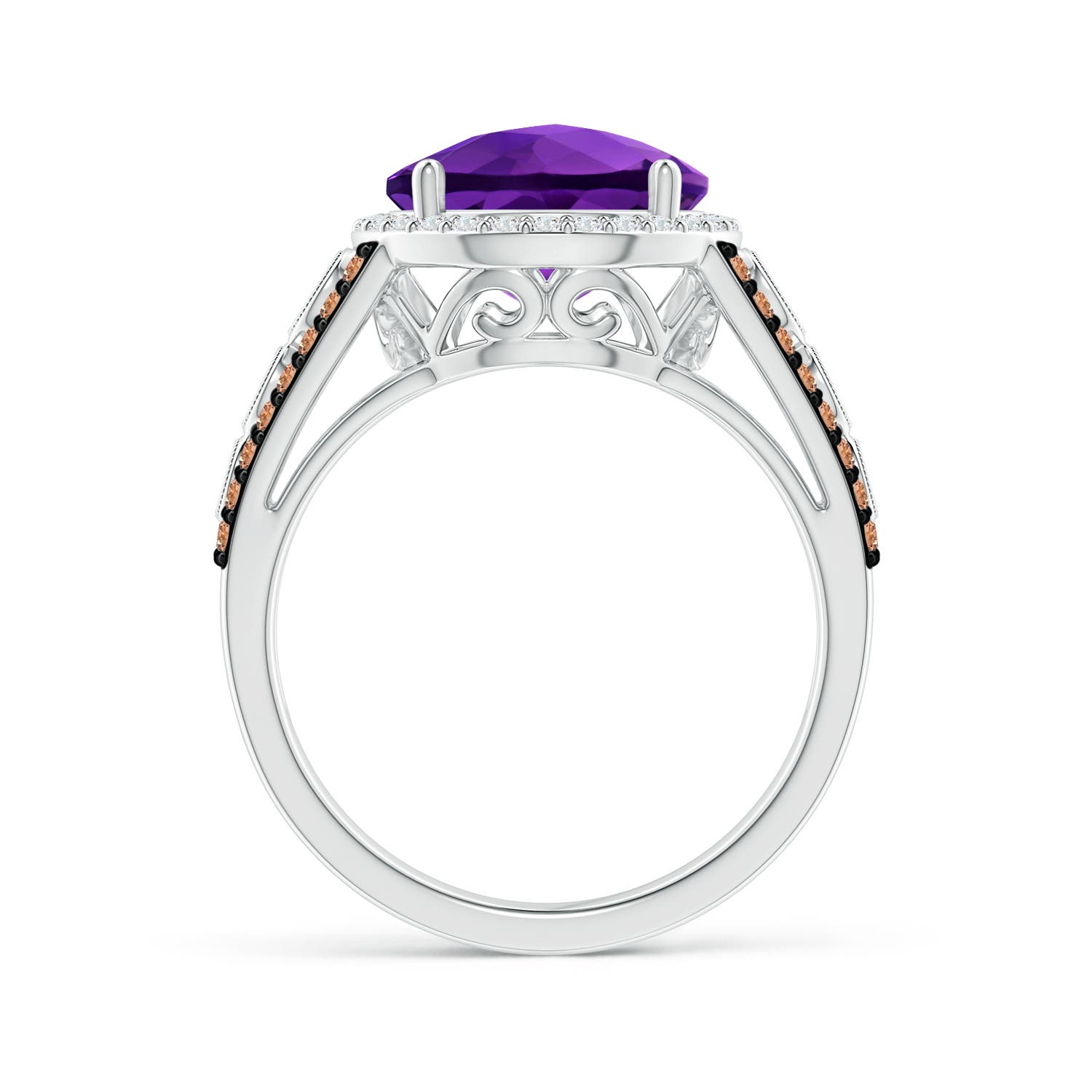 AAAA - Amethyst / 4.42 CT / 14 KT White Gold