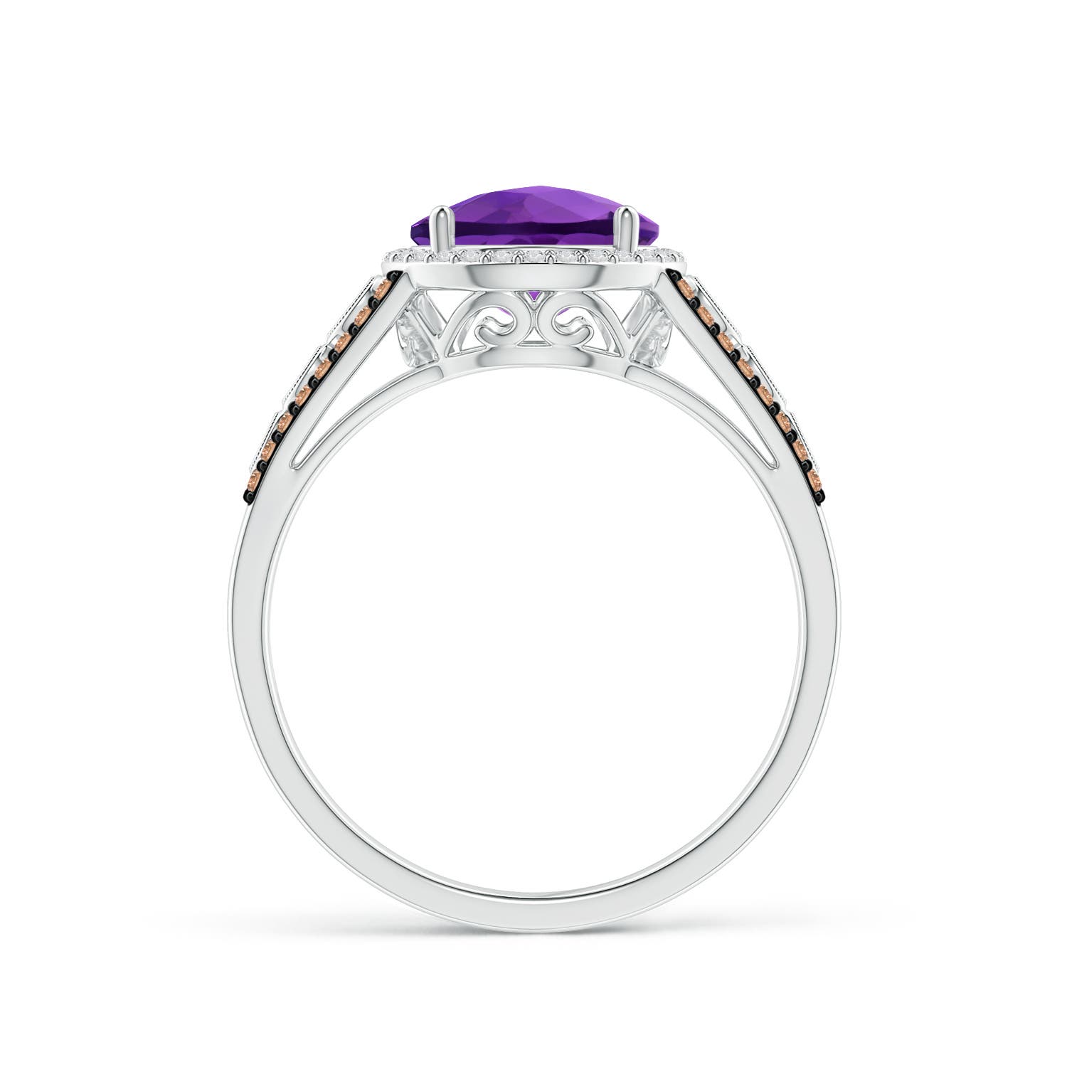 AAA - Amethyst / 2.11 CT / 14 KT White Gold