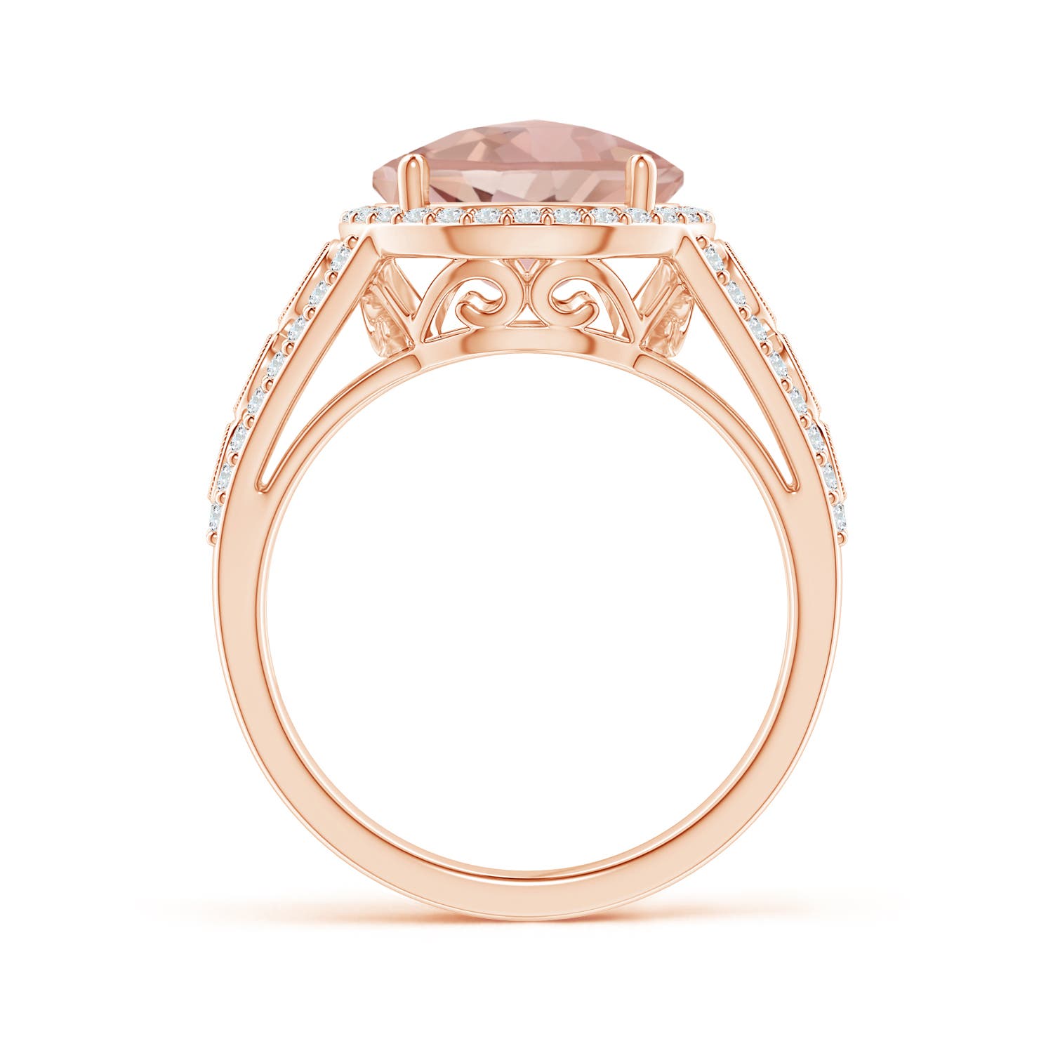 AAAA - Morganite / 5.97 CT / 14 KT Rose Gold