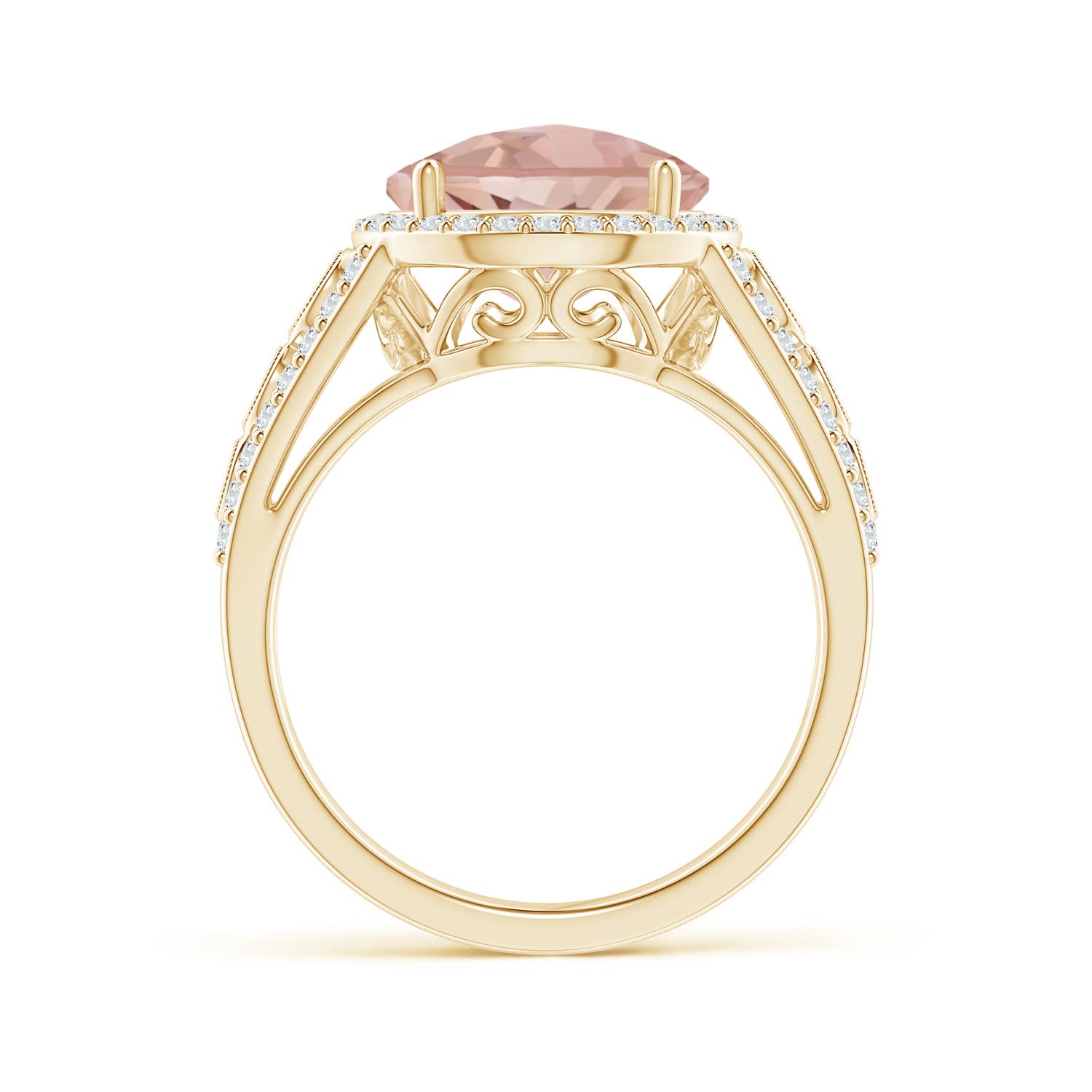 AAAA - Morganite / 5.97 CT / 14 KT Yellow Gold