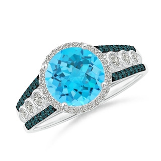 Round A Swiss Blue Topaz