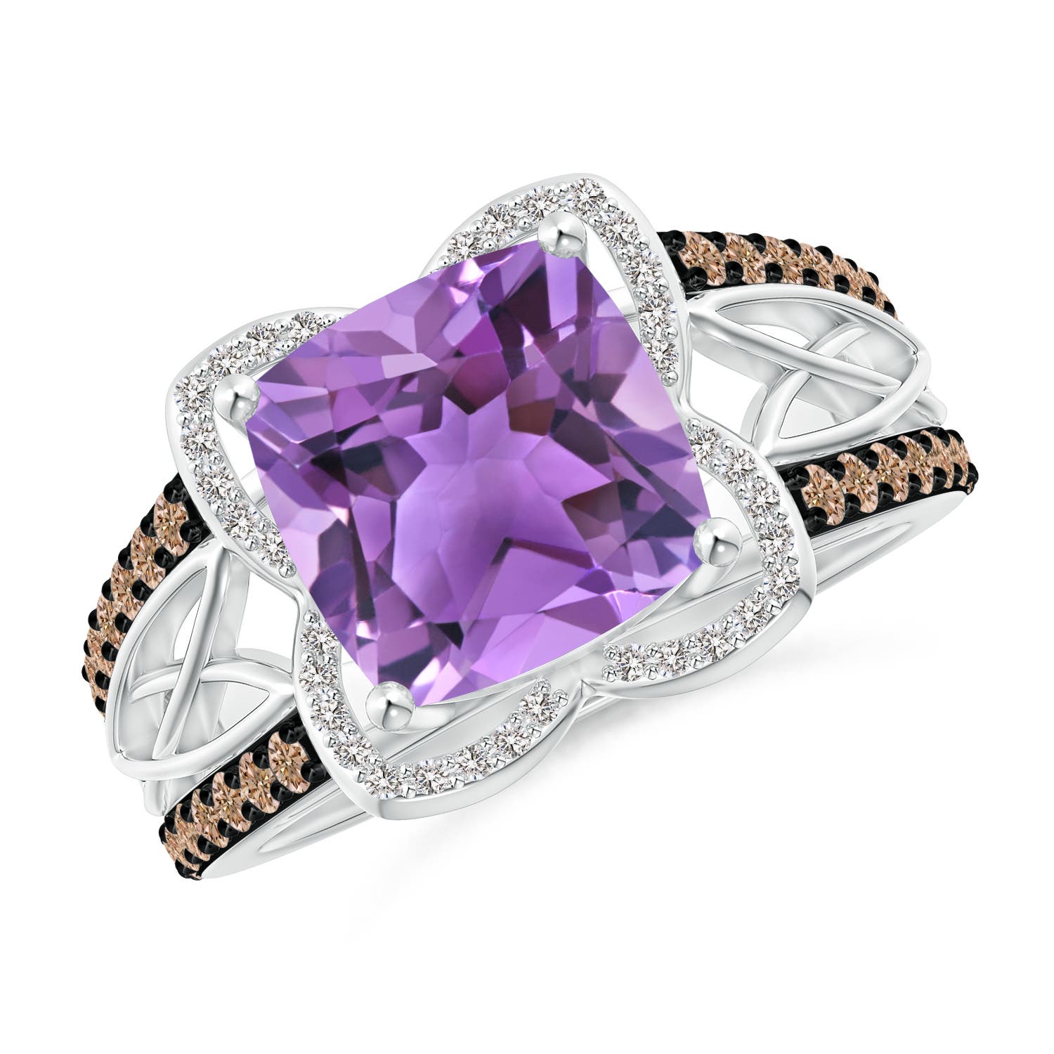 AA - Amethyst / 3.61 CT / 14 KT White Gold