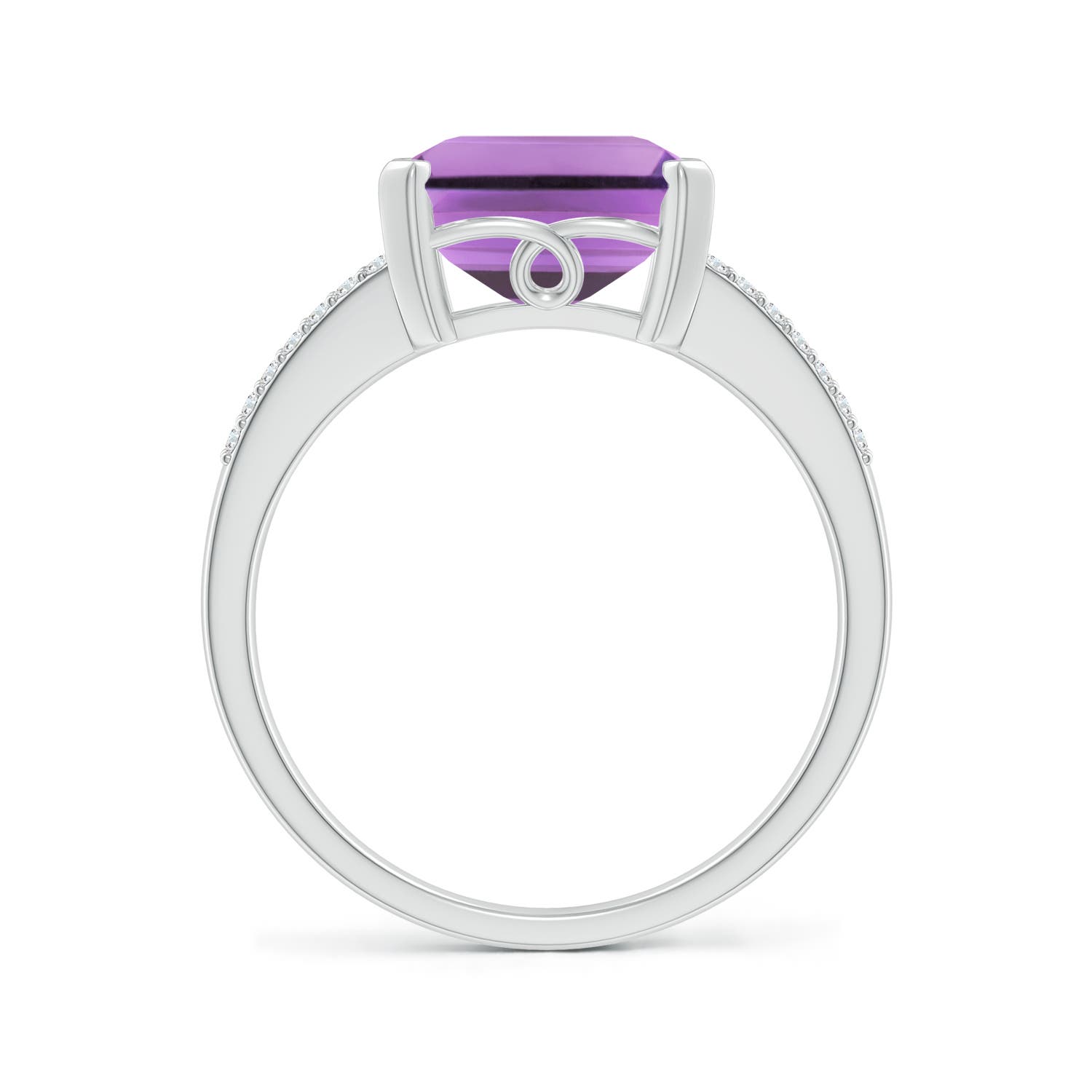 A - Amethyst / 4.14 CT / 14 KT White Gold