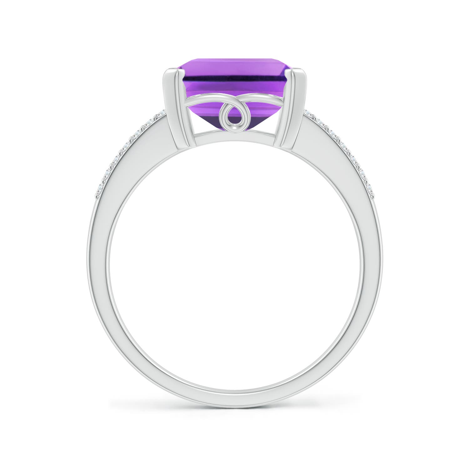 AA - Amethyst / 4.14 CT / 14 KT White Gold