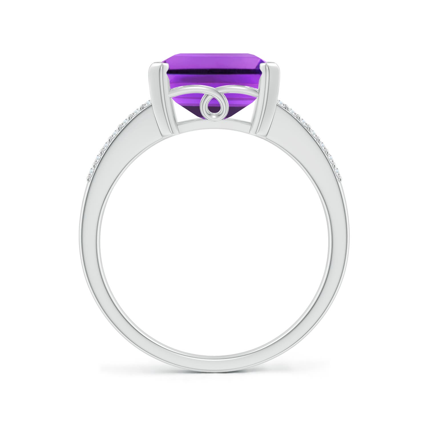 AAA - Amethyst / 4.14 CT / 14 KT White Gold