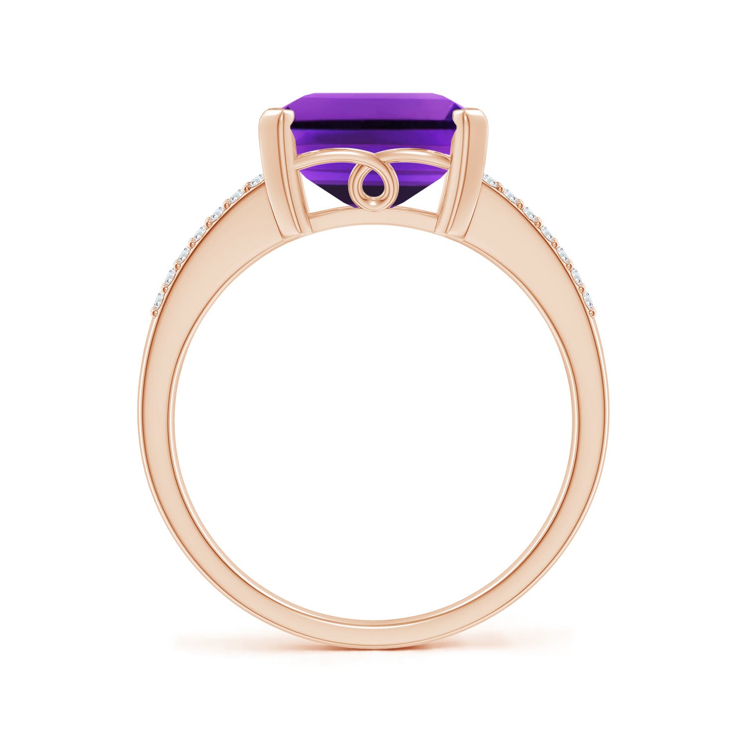 AAAA - Amethyst / 4.14 CT / 14 KT Rose Gold