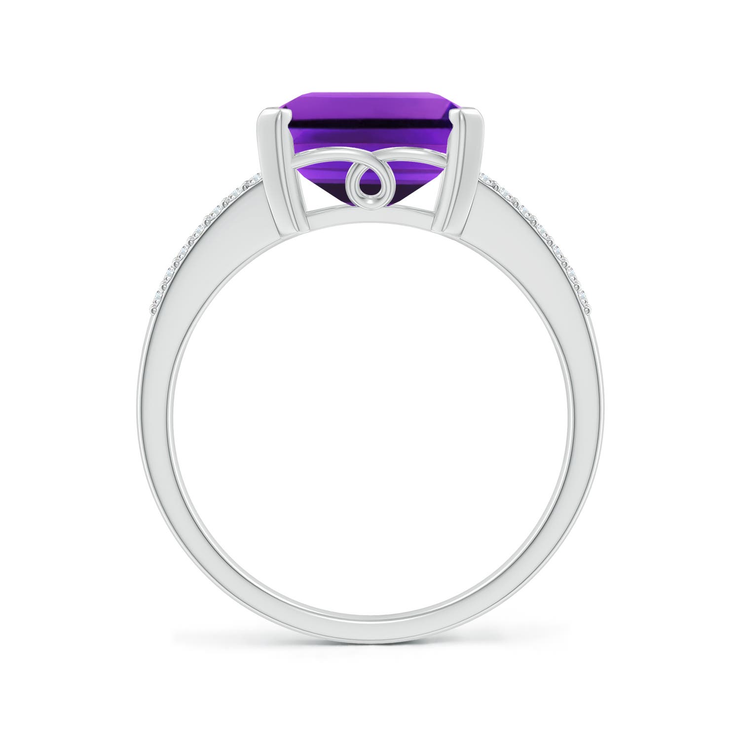 AAAA - Amethyst / 4.14 CT / 14 KT White Gold