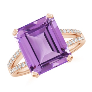 Emerald Cut A Amethyst