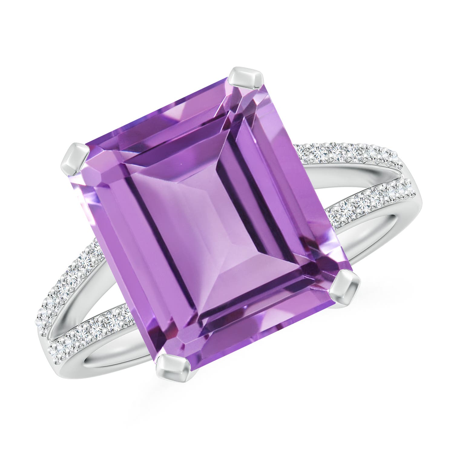 A - Amethyst / 5.47 CT / 14 KT White Gold