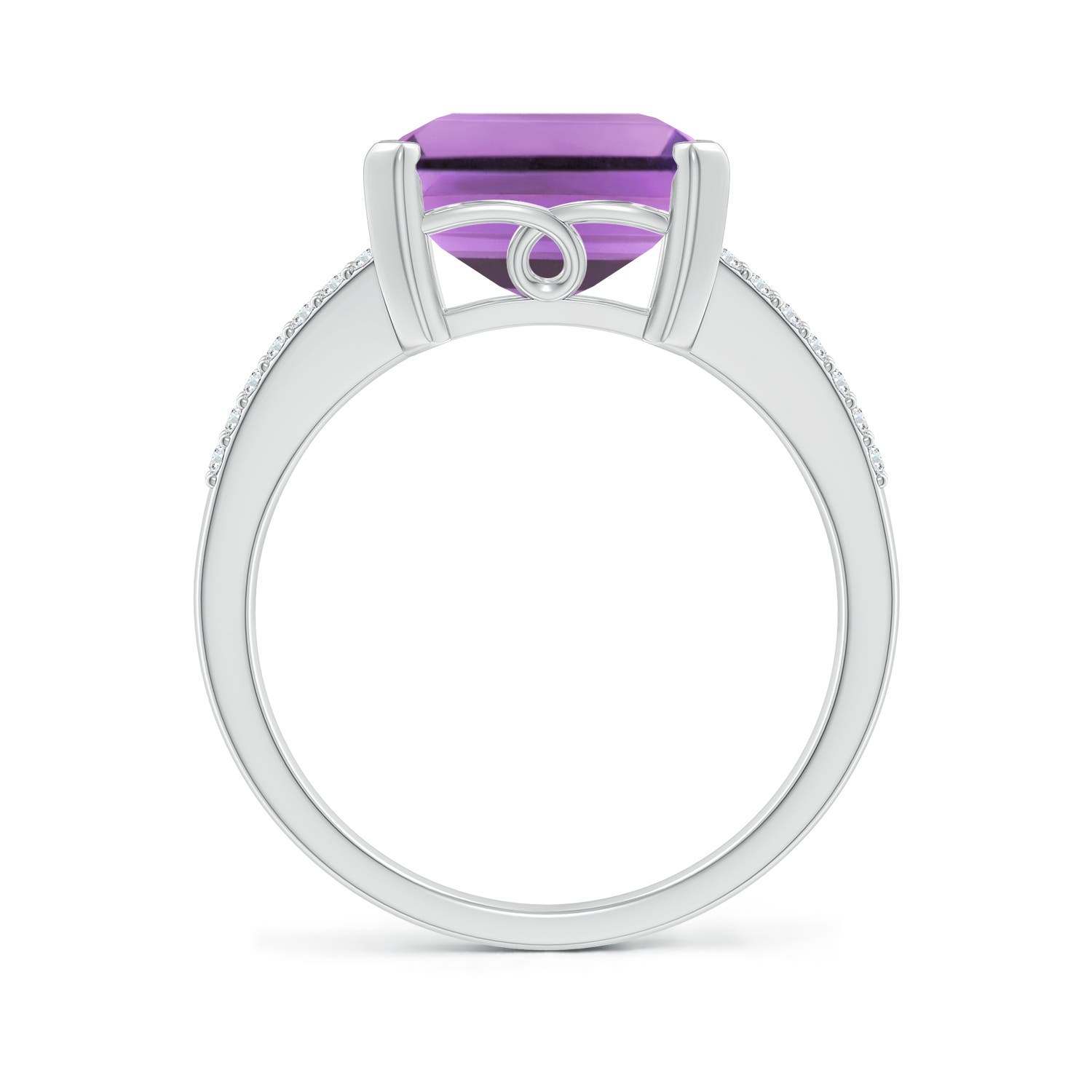 A - Amethyst / 5.47 CT / 14 KT White Gold