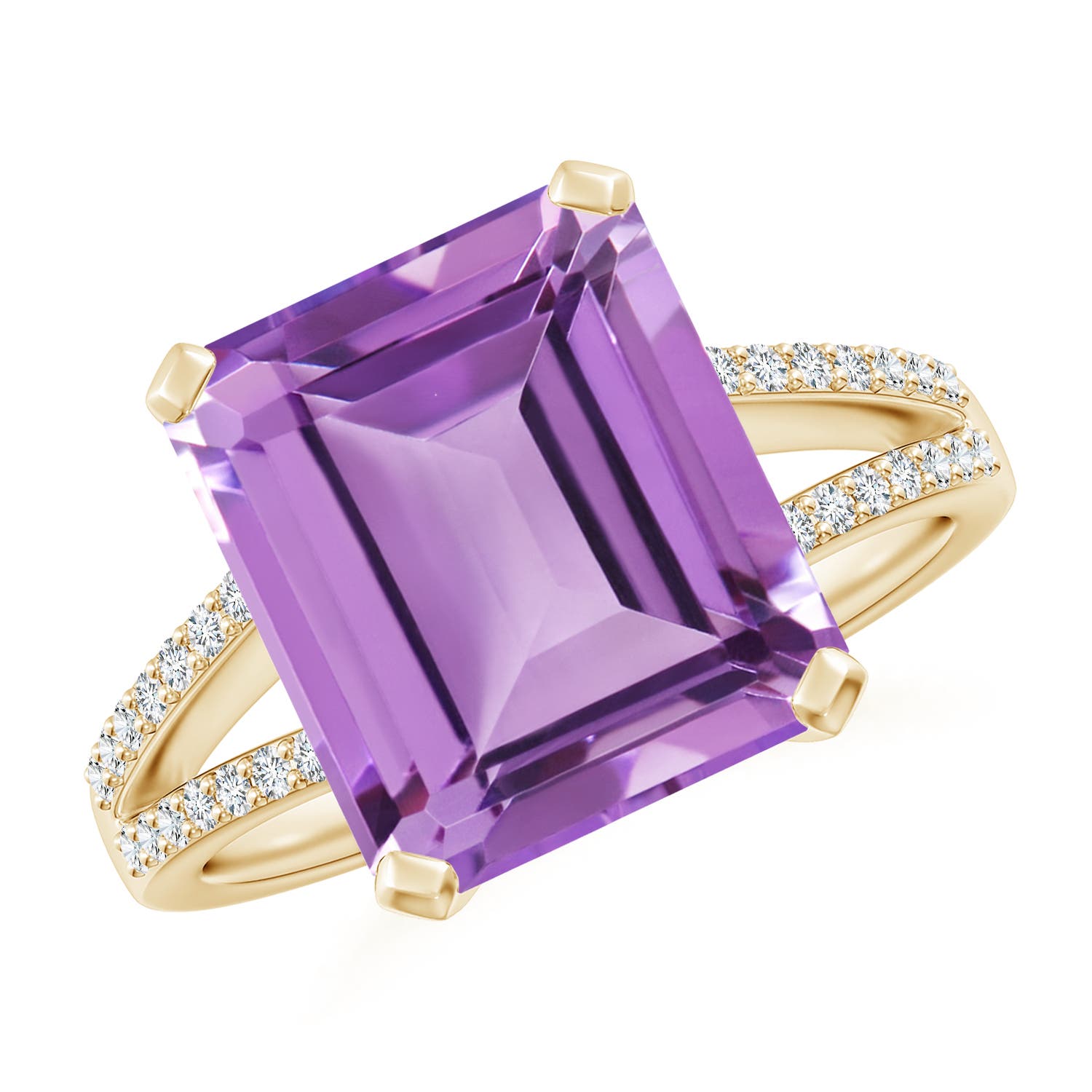 A - Amethyst / 5.47 CT / 14 KT Yellow Gold