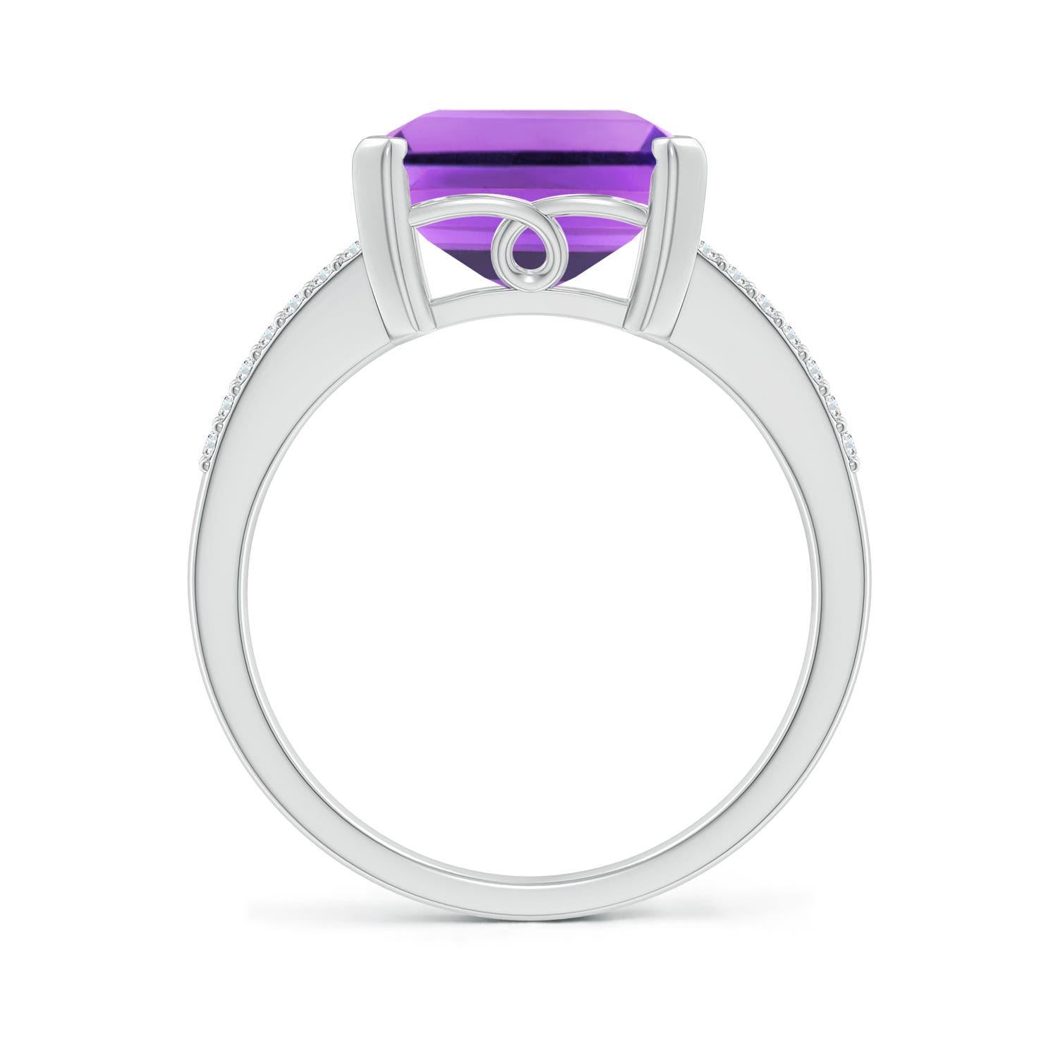 AA - Amethyst / 5.47 CT / 14 KT White Gold