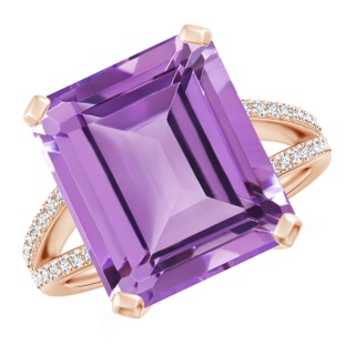 Emerald Cut A Amethyst