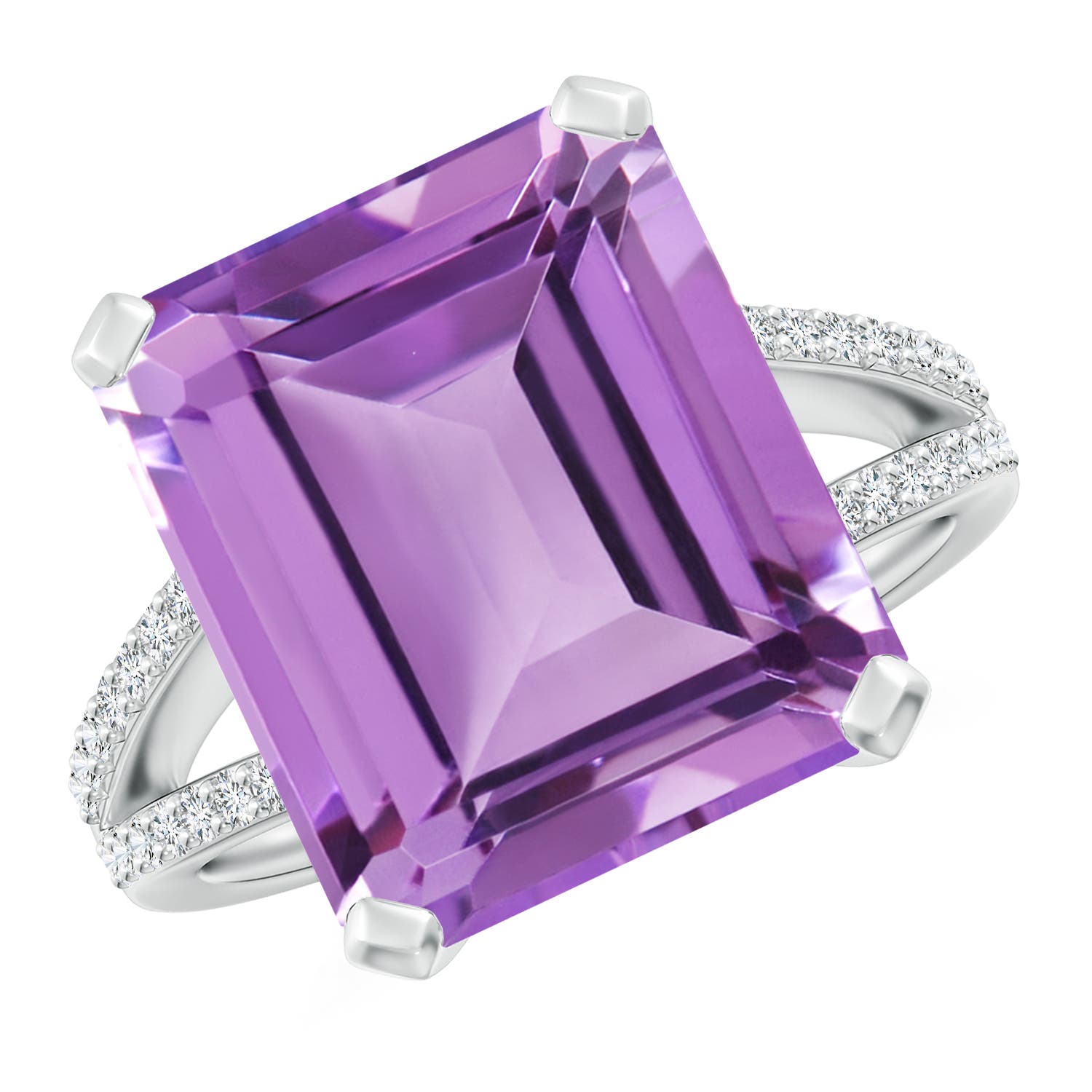 A - Amethyst / 9.82 CT / 14 KT White Gold