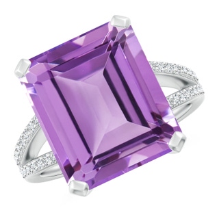 Emerald Cut A Amethyst