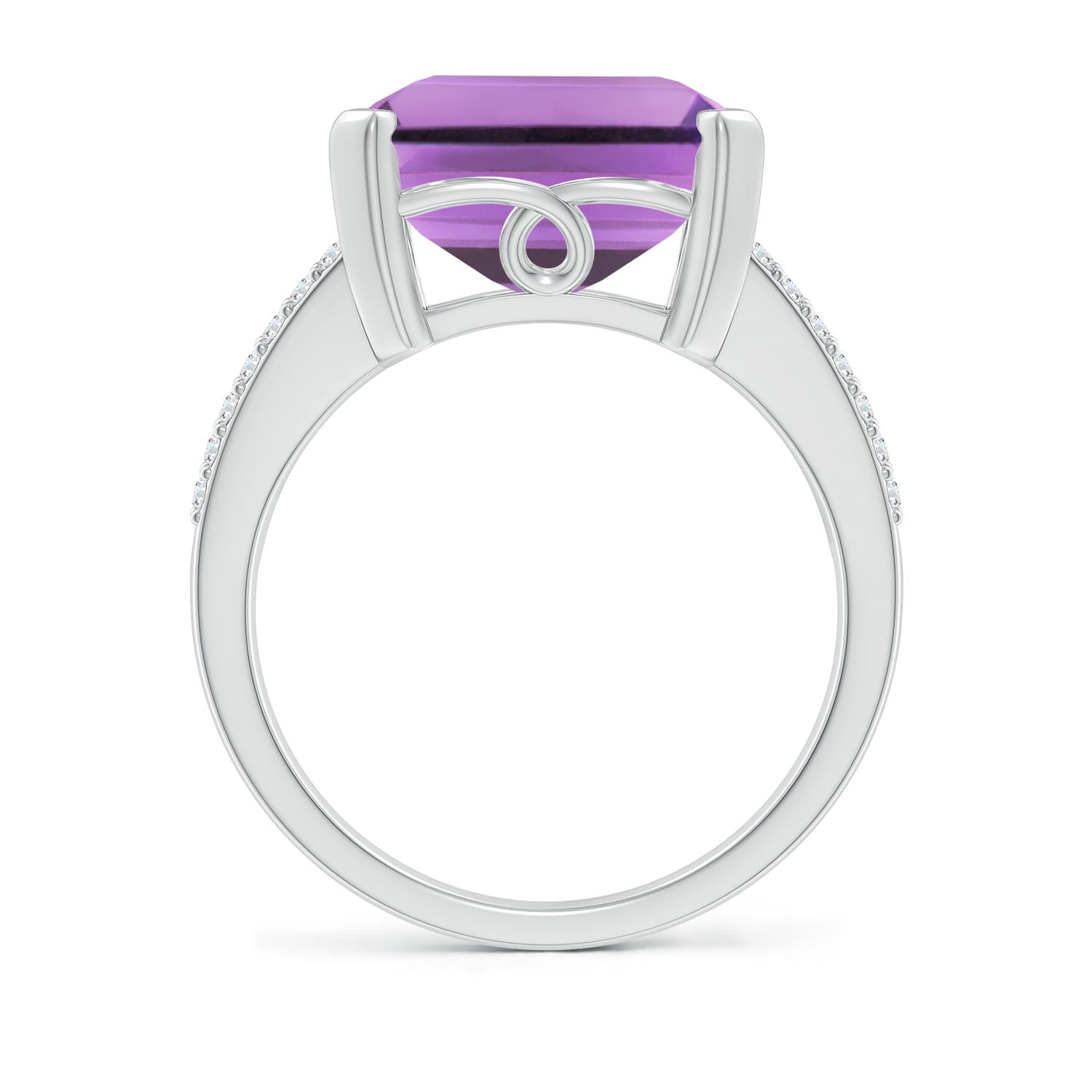 A - Amethyst / 9.82 CT / 14 KT White Gold