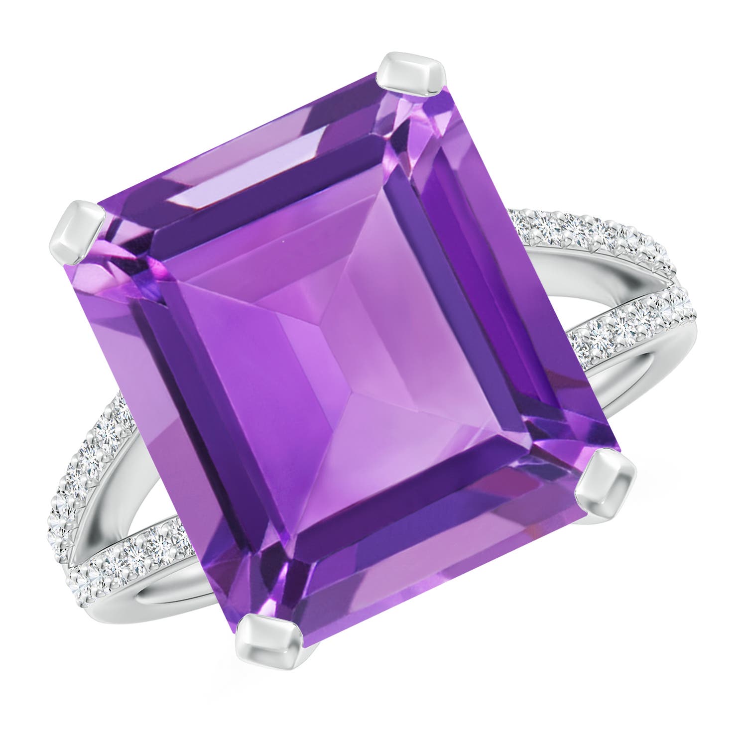 AA - Amethyst / 9.82 CT / 14 KT White Gold