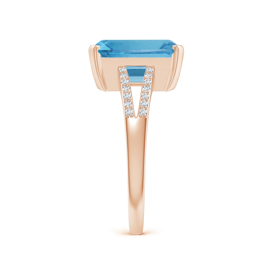 10.15x8.13x4.77mm AAAA GIA Certified Emerald-Cut Aquamarine Cocktail Ring in Rose Gold Side 399
