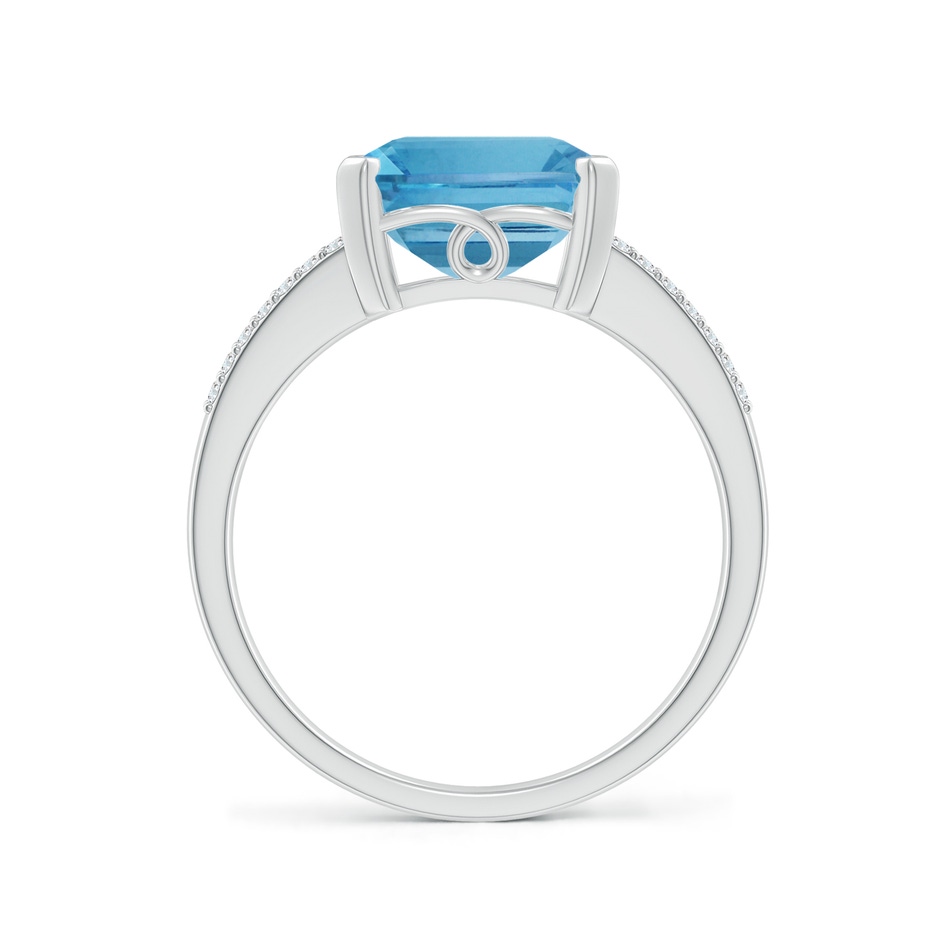 10.15x8.13x4.77mm AAAA GIA Certified Emerald-Cut Aquamarine Cocktail Ring in White Gold Side 199