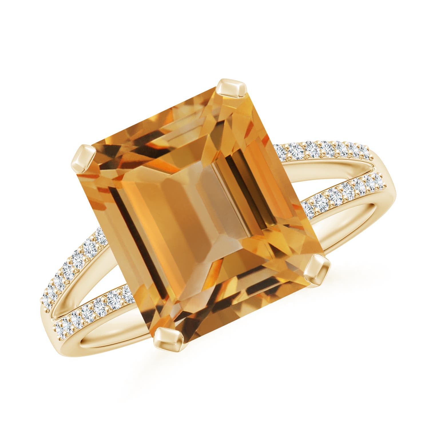 A - Citrine / 4.34 CT / 14 KT Yellow Gold