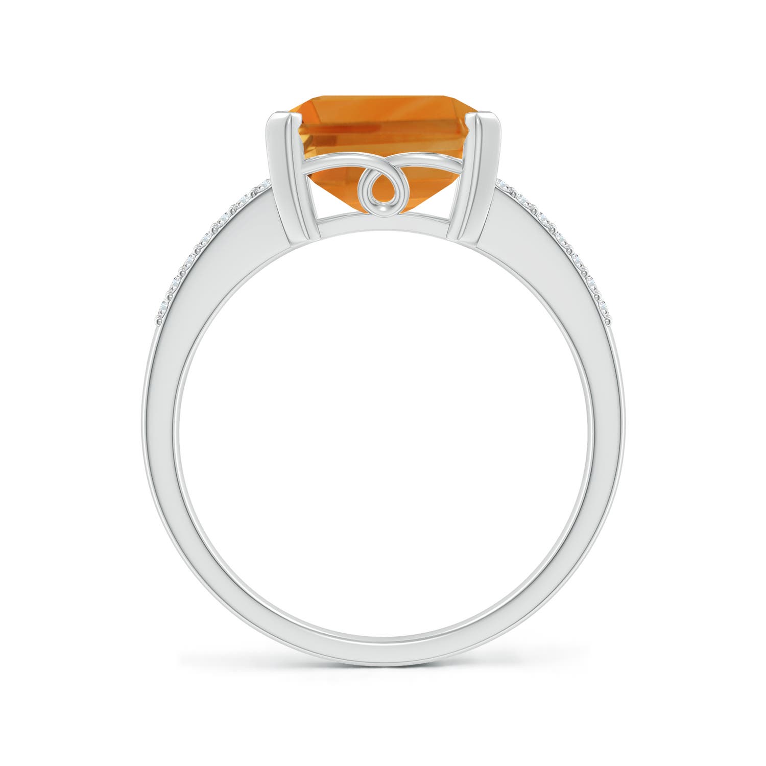 AA - Citrine / 4.34 CT / 14 KT White Gold