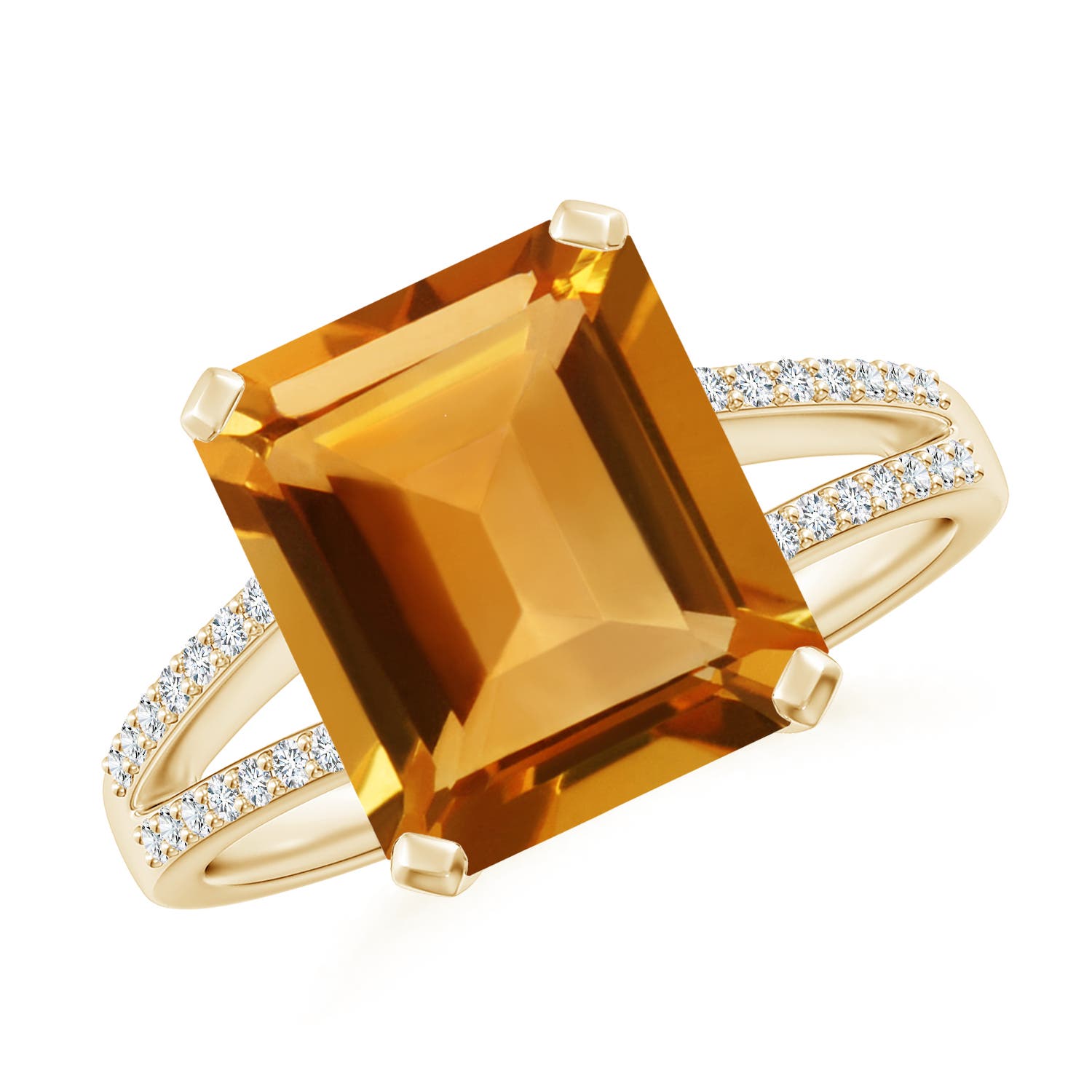 AA - Citrine / 4.34 CT / 14 KT Yellow Gold