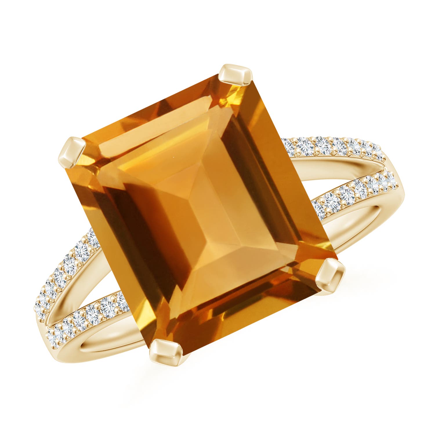 AA - Citrine / 5.77 CT / 14 KT Yellow Gold