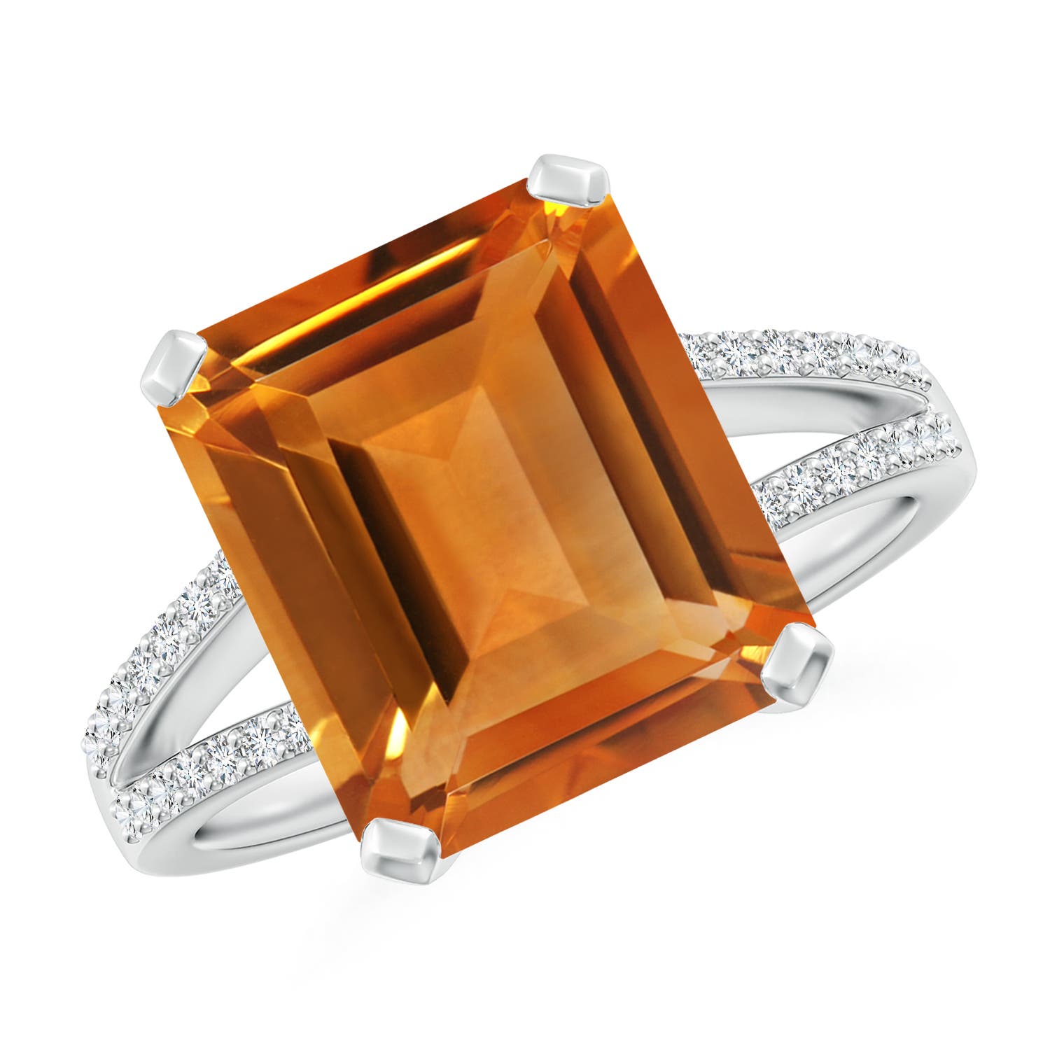 AAA - Citrine / 5.77 CT / 14 KT White Gold