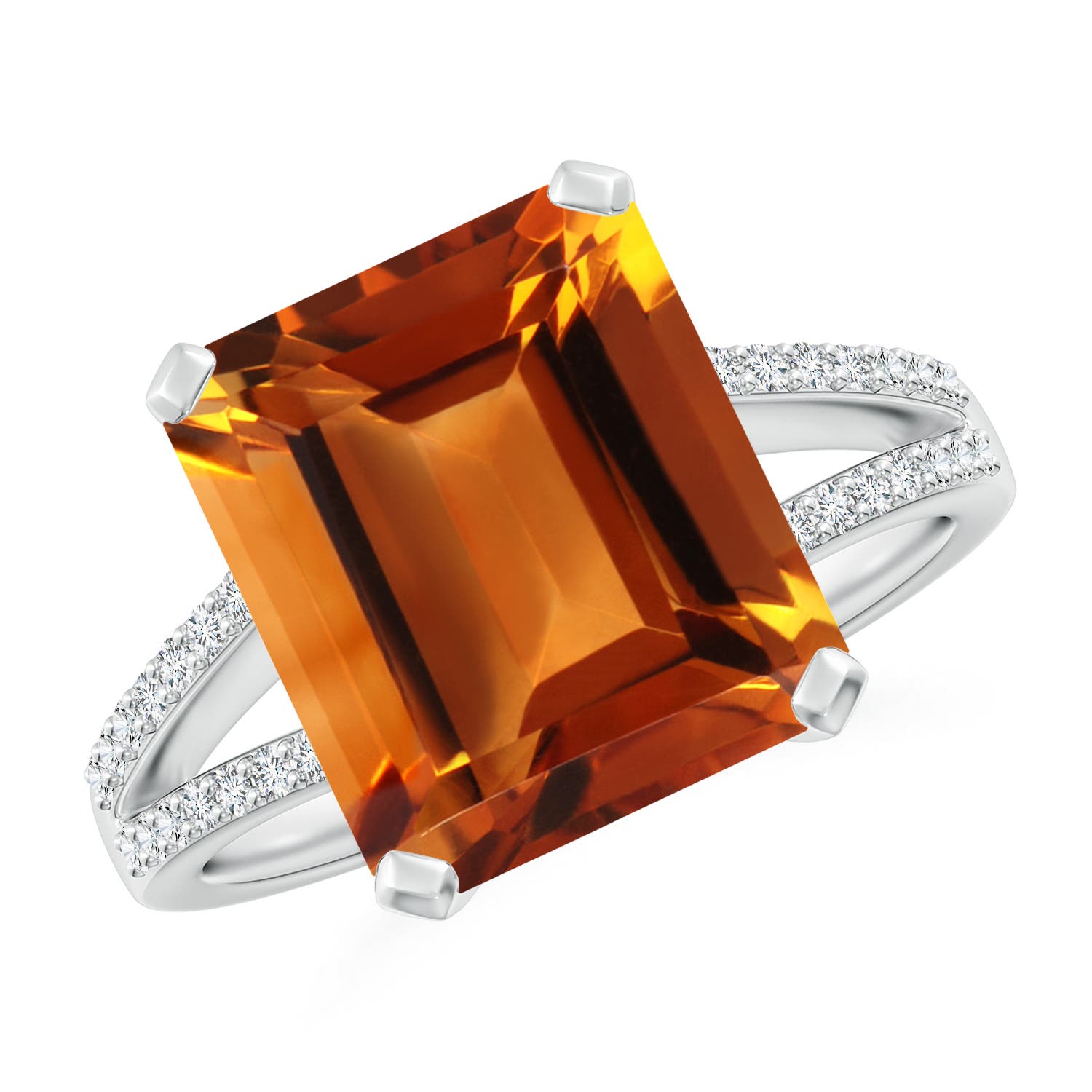 AAAA - Citrine / 5.77 CT / 14 KT White Gold