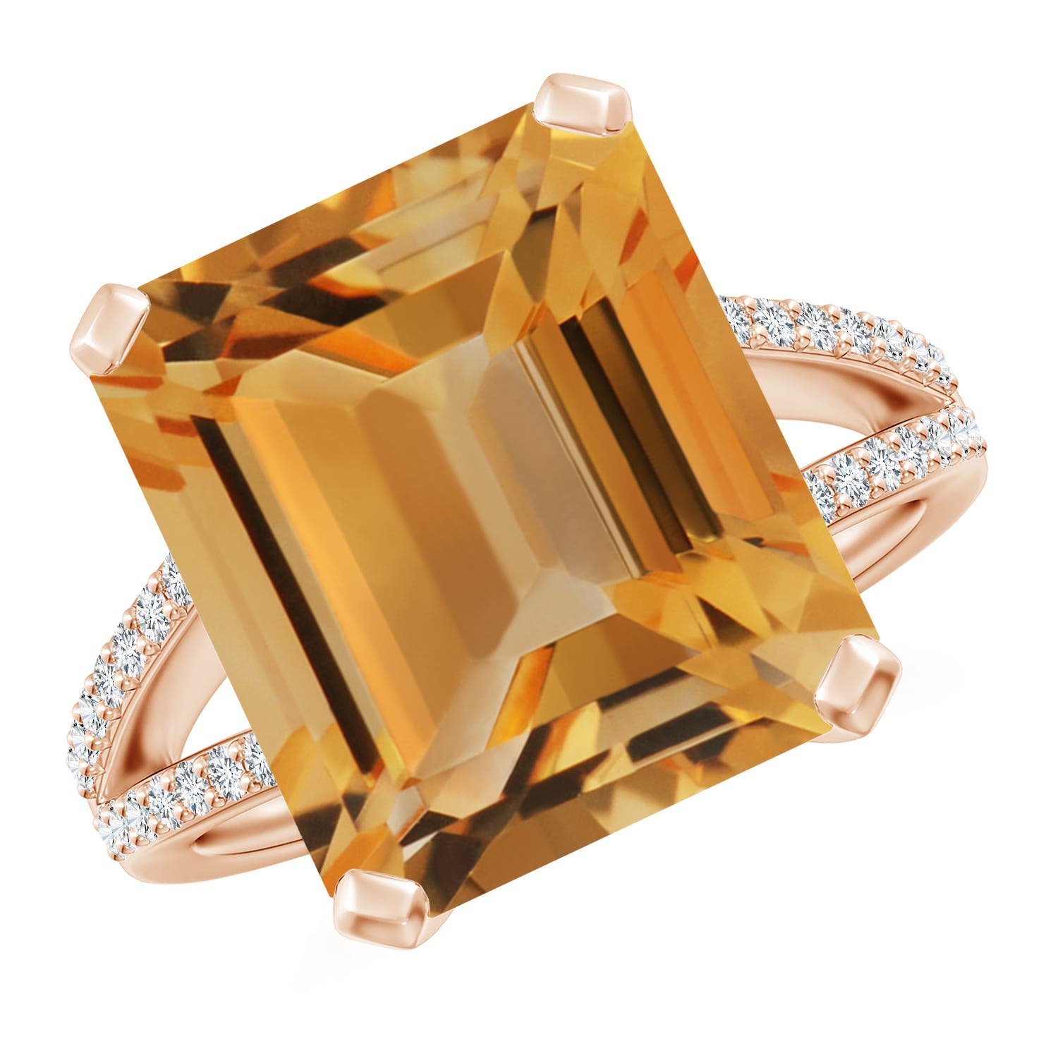 A - Citrine / 9.82 CT / 14 KT Rose Gold