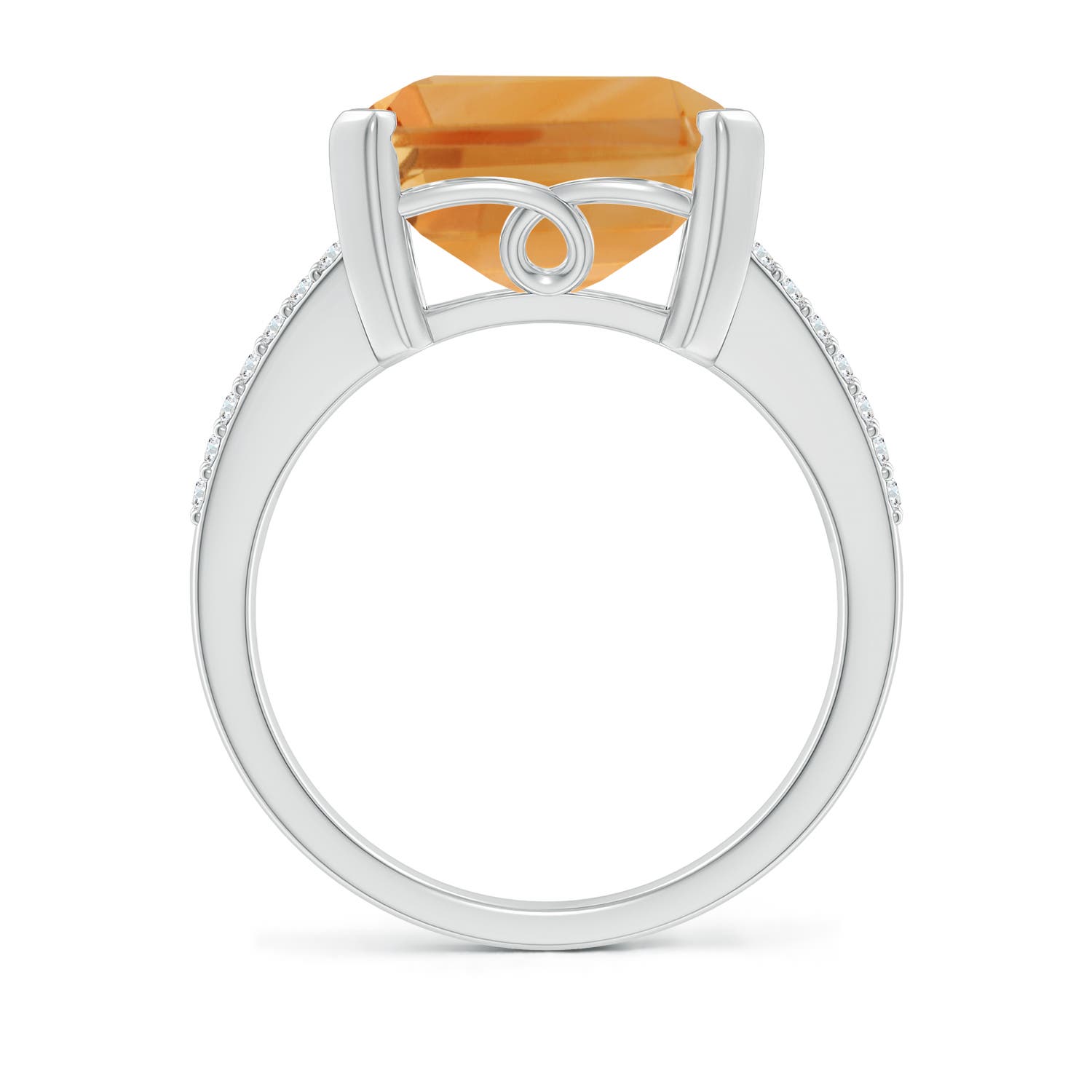 A - Citrine / 9.82 CT / 14 KT White Gold