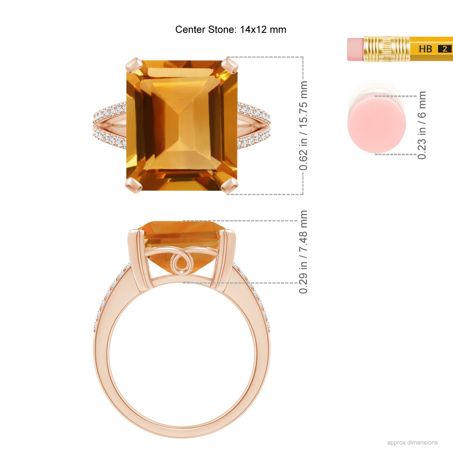 AA - Citrine / 9.82 CT / 14 KT Rose Gold