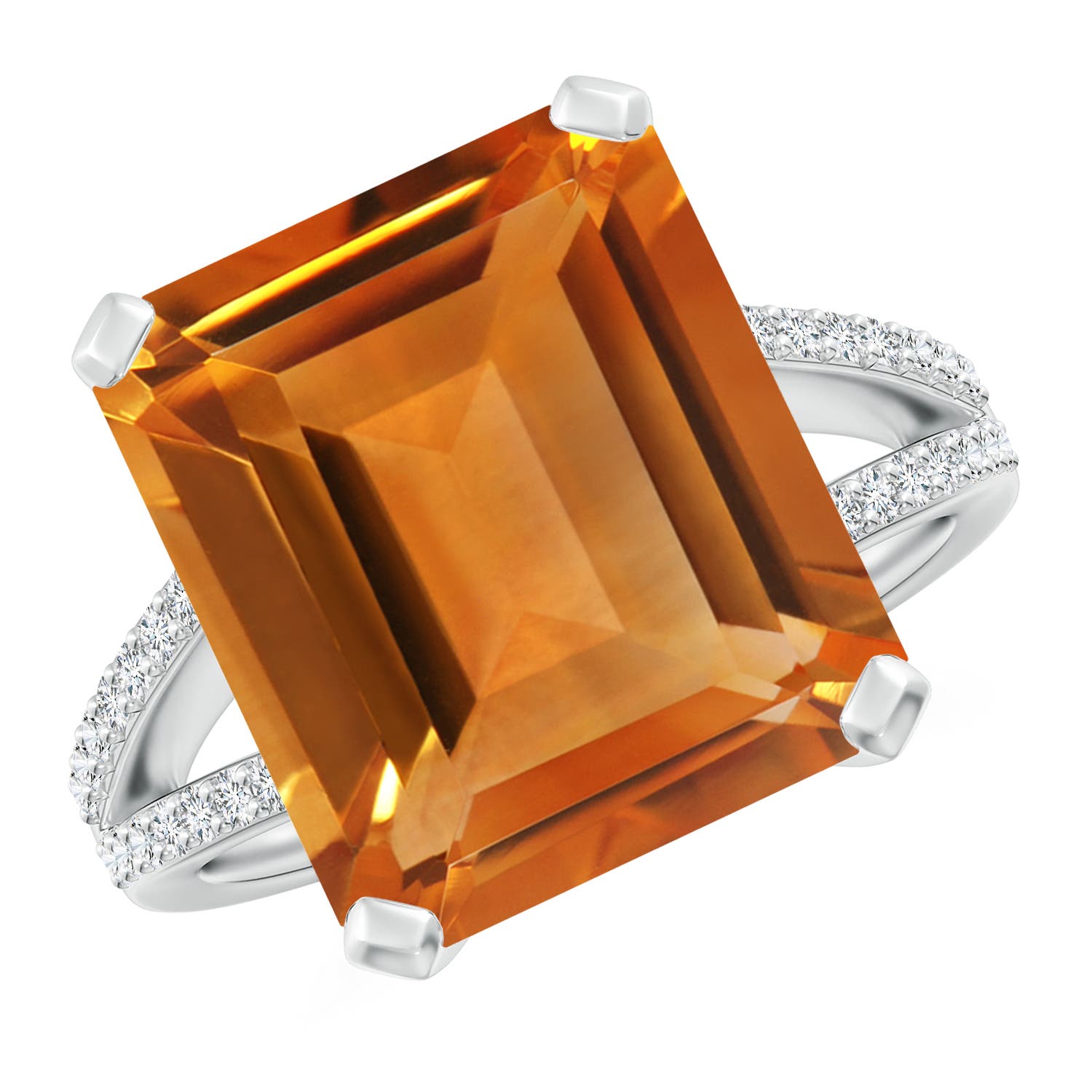 AAA - Citrine / 9.82 CT / 14 KT White Gold