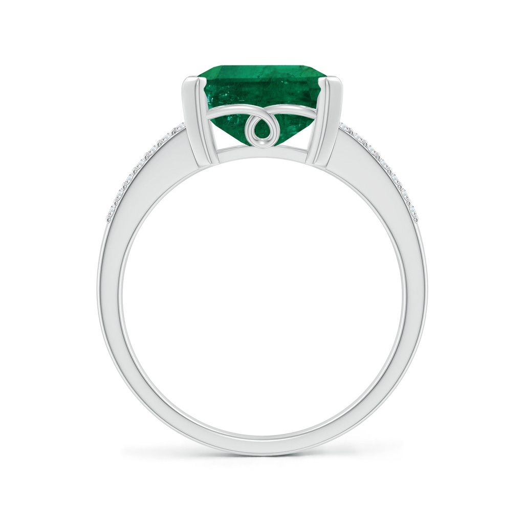 8.88x7.05mm AA GIA Certified Emerald Cut Emerald Cocktail Ring in White Gold Side 199
