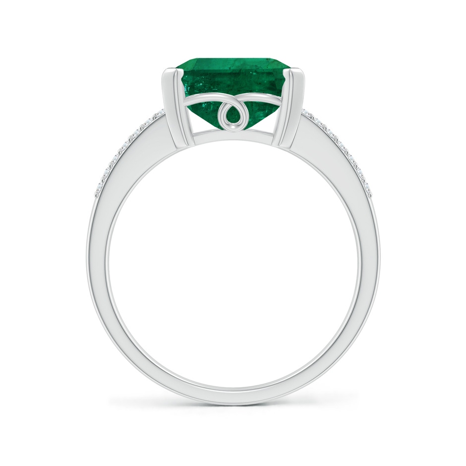 8.88x7.05mm AA GIA Certified Emerald Cut Emerald Cocktail Ring in White Gold Side 199