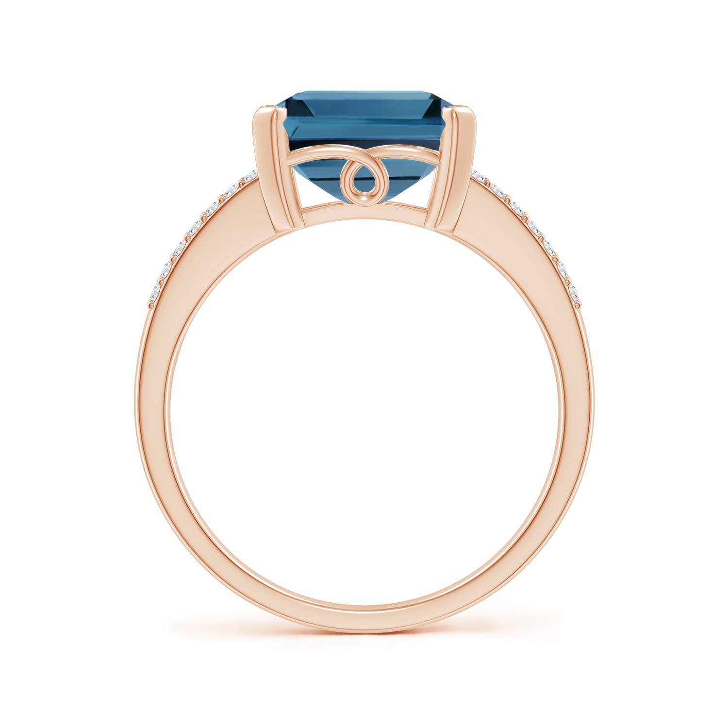 AA - London Blue Topaz / 5.74 CT / 14 KT Rose Gold