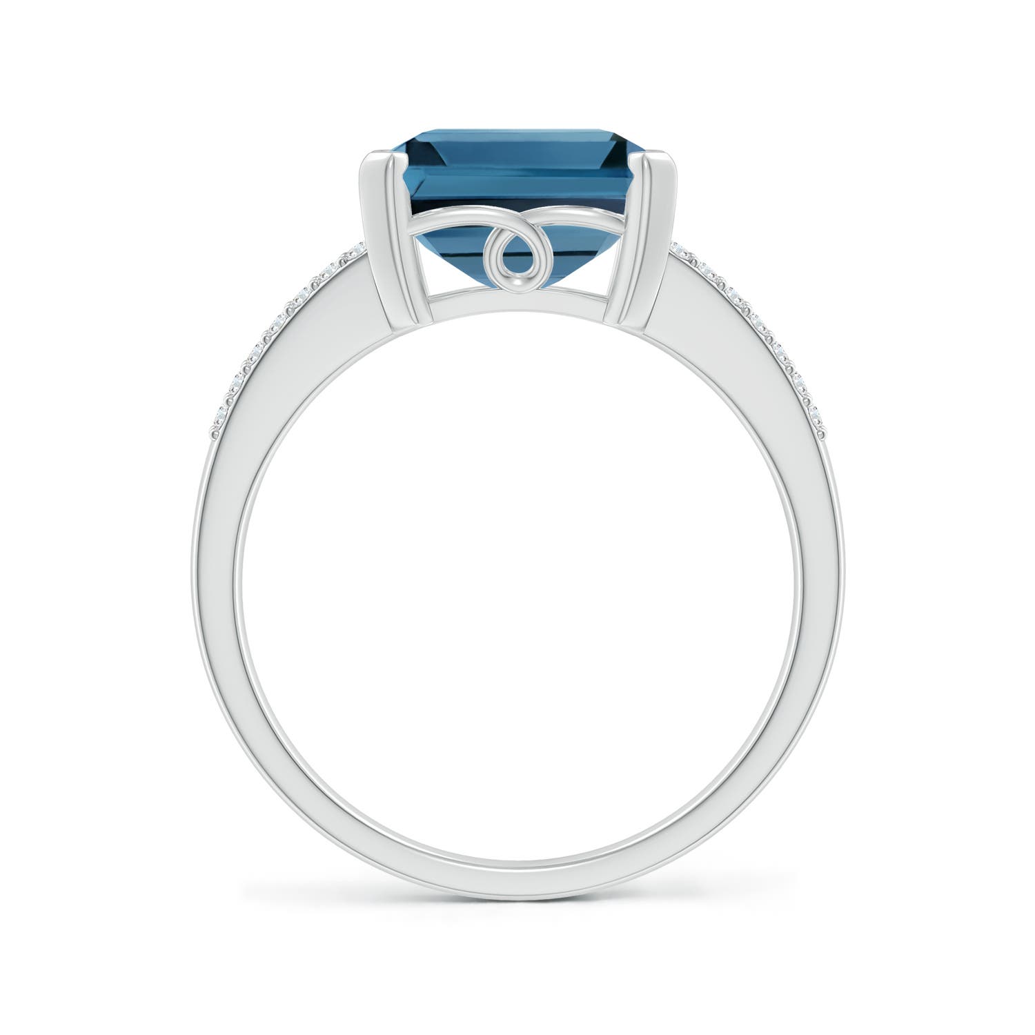 AA - London Blue Topaz / 5.74 CT / 14 KT White Gold