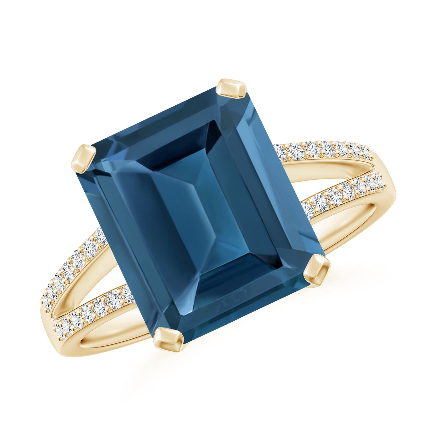 AA - London Blue Topaz / 5.74 CT / 14 KT Yellow Gold