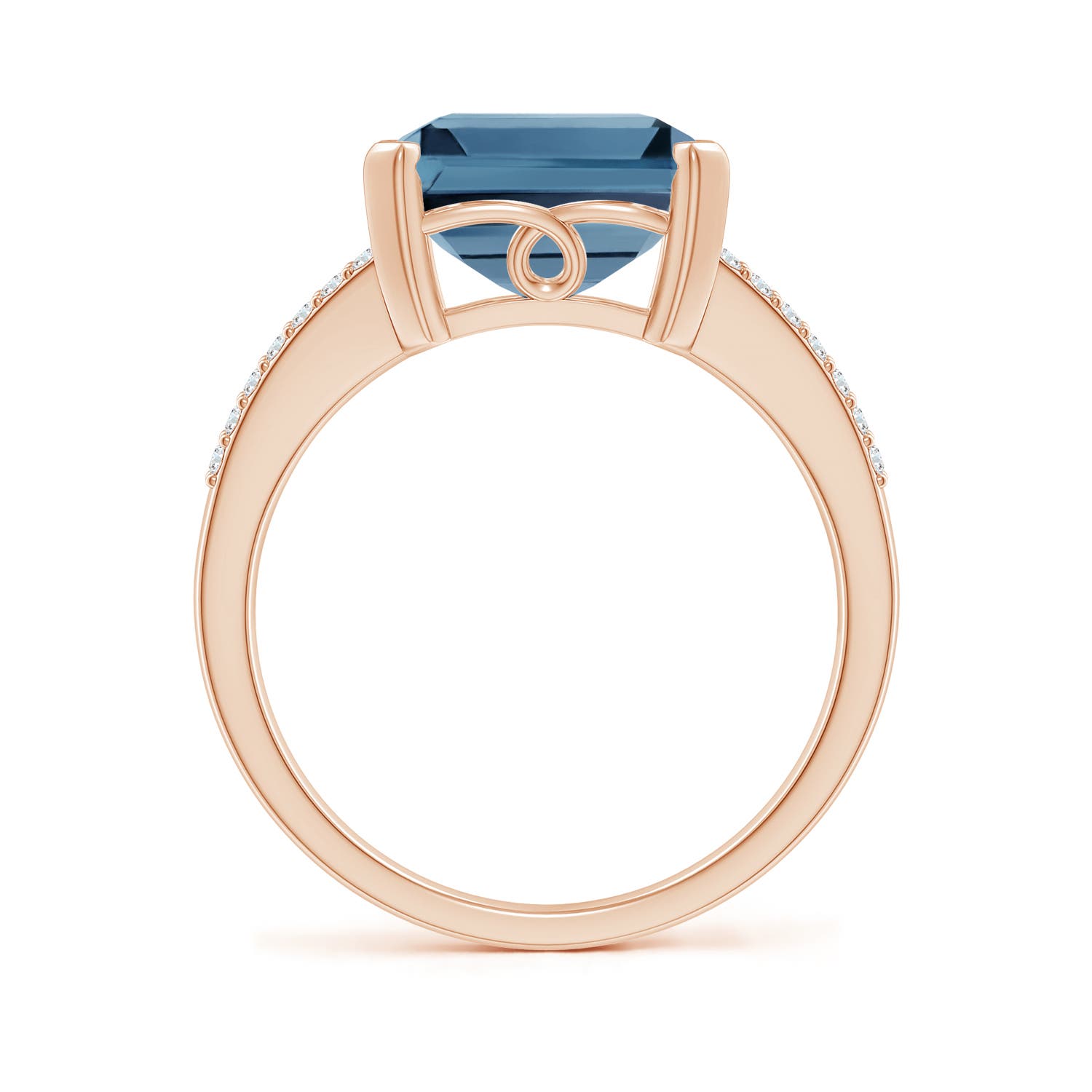 A - London Blue Topaz / 7.37 CT / 14 KT Rose Gold